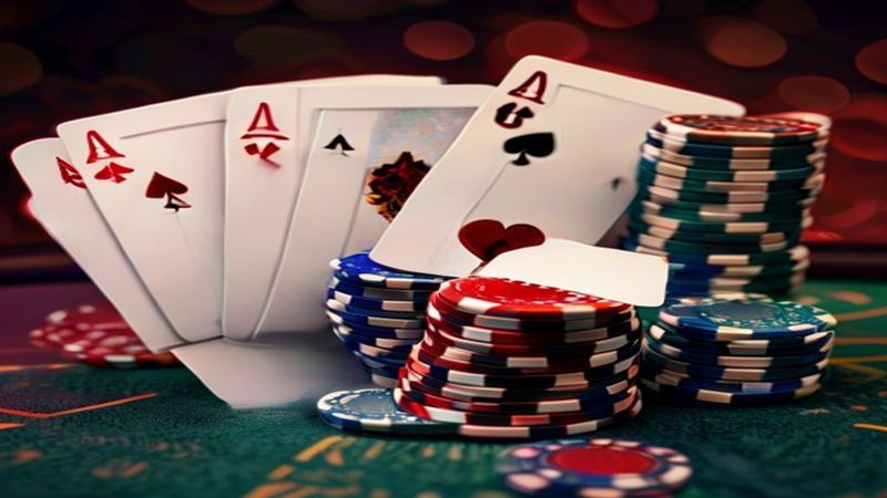 Minh họa các vòng cược và thứ tự bộ bài Poker Texas Hold'em